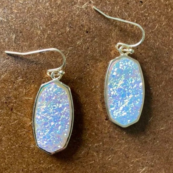 Designer Inspired Glamorous Crystal Cluster Geometric Drop Elegant Earrings - Picture 6 of 6